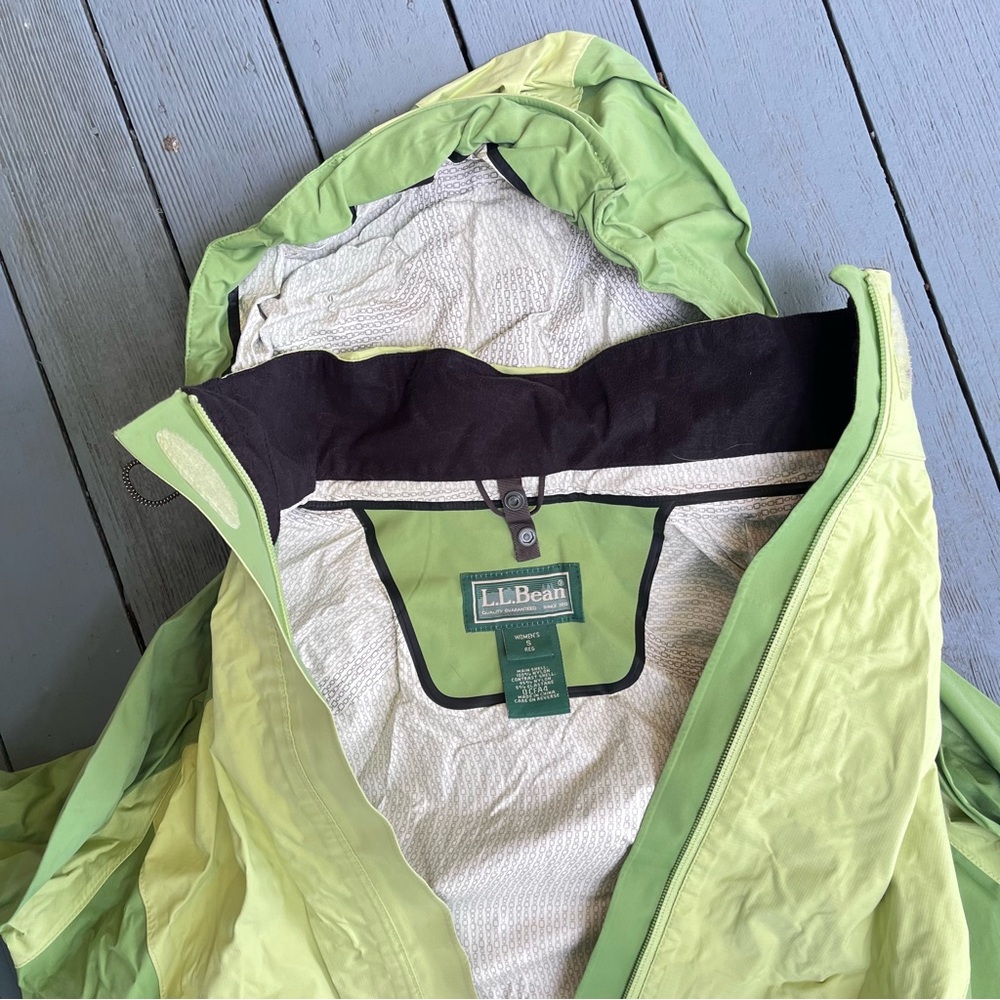 LlL Bean Green Raincoat